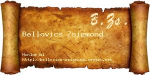 Bellovics Zsigmond névjegykártya