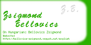 zsigmond bellovics business card